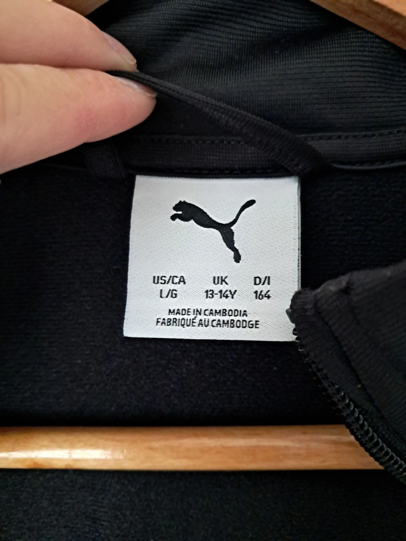 Conjunto de moletom Puma preto 13-14 anos – photo 7